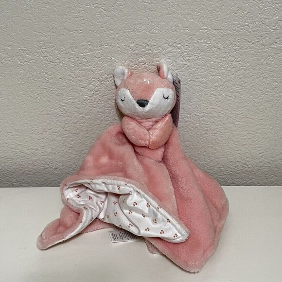 Carter's Baby Pink Fawn Deer Plush Lovey Security Blanket Lovie NWT - Picture 1 of 8